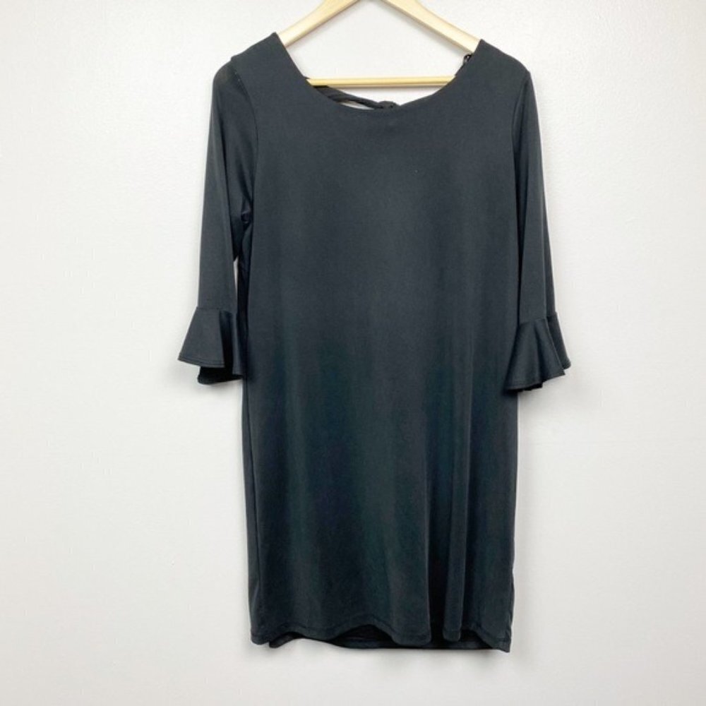 Verse Black Bell Sleeve Mini Dress